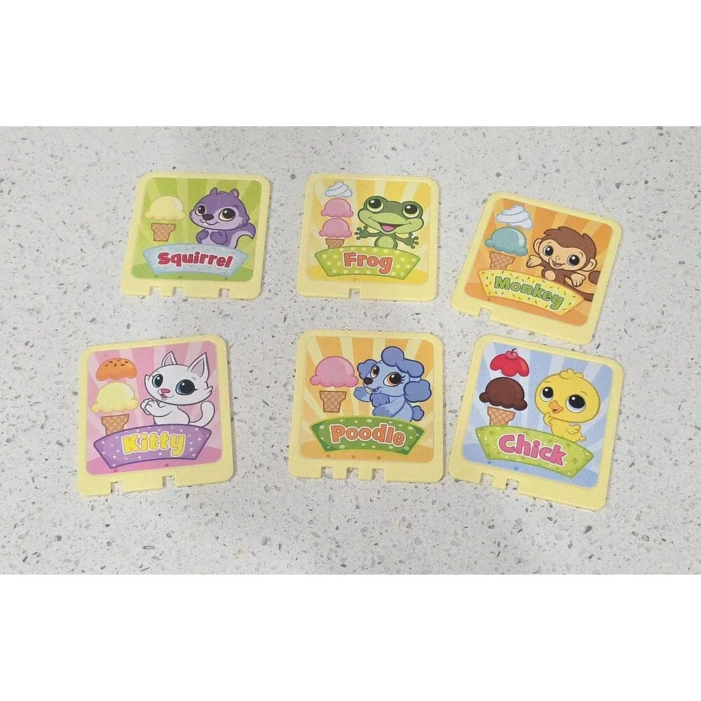 Leapfrog Scoop And Learn Ice Cream Cart Replacement Parts 2 Sided Cards Lot of 6